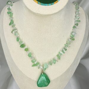 Naszyjnik z Kryształu Górskiego i Awenturynu