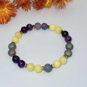 Bransoletka z jadeitu i agatów