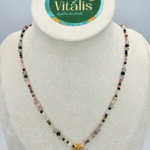 Naszyjnik z turmalinu i labradorytu