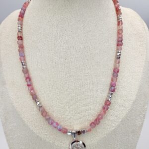Naszyjnik z turmalinu różowego